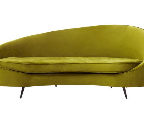 Havenelle Three Seat Olive Velvet Sofa