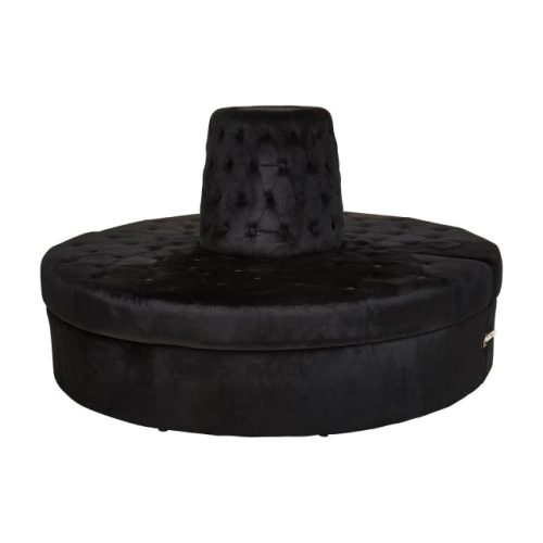 Hacienda Black Velvet Modular Round Sofa