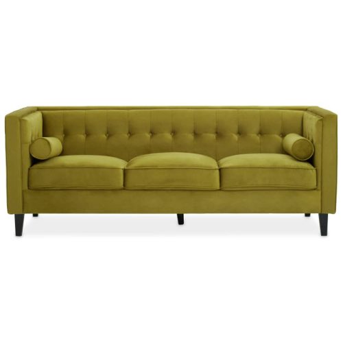 Halina 3 Seat Olive Velvet Sofa