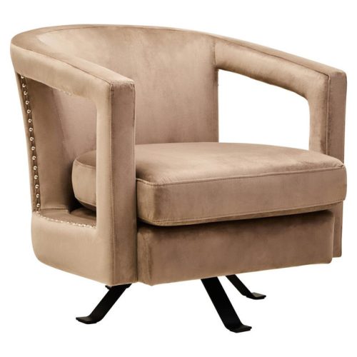 Halvora Mink Velvet Swivel Chair