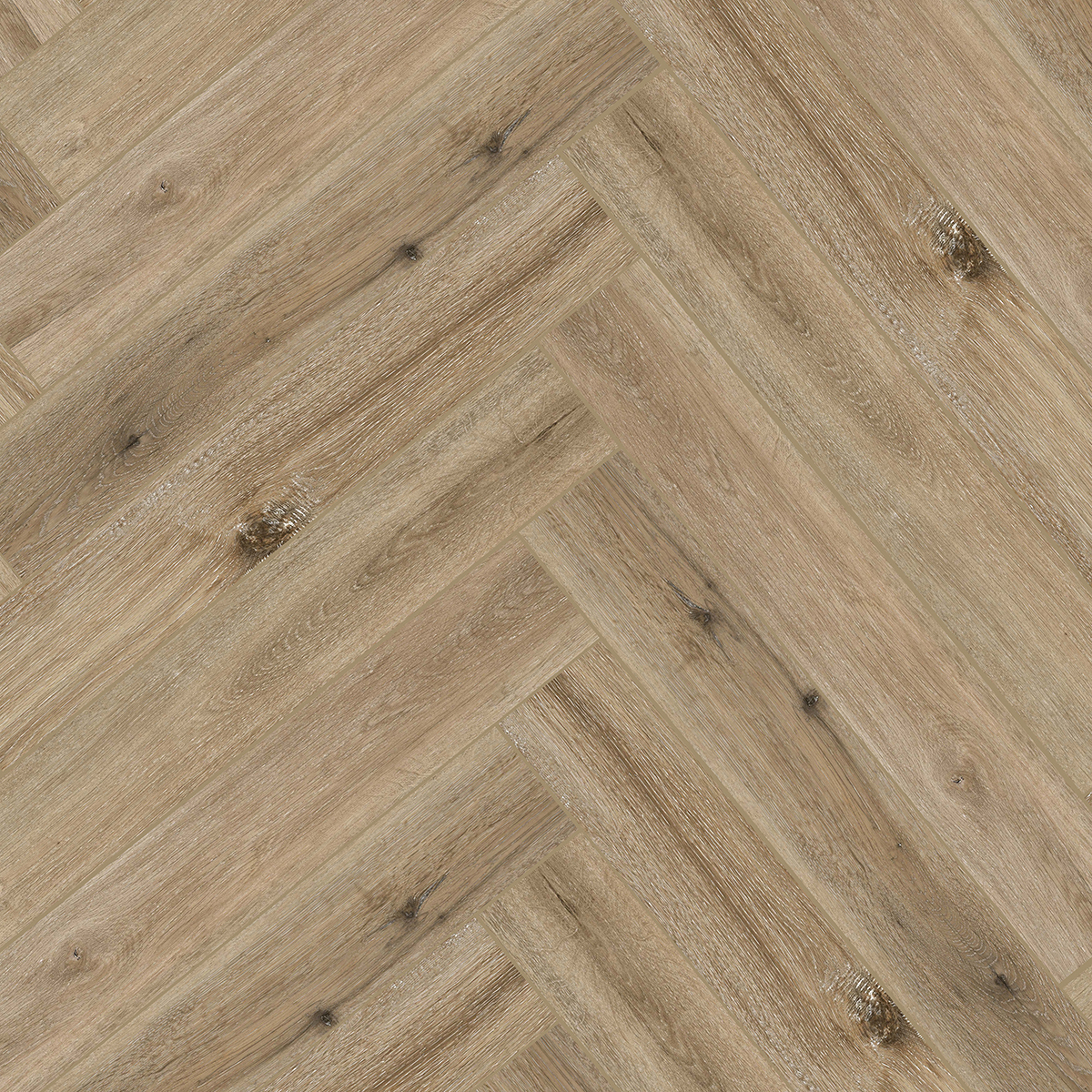 Pale oak herringbone wood flooring pattern in close-up