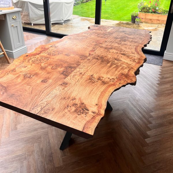 Burr Oak Live Edge Waney Edge Dining Table copy 3
